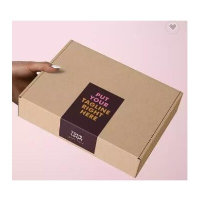 High quality brand logo gold foil printing shipping boxes packaging coated paper sticker folding mai