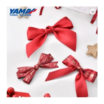 Yama Factory Custom Pre Made Stretch Self Adhesive Ribbon Bow Gift For Christmas And Bottle