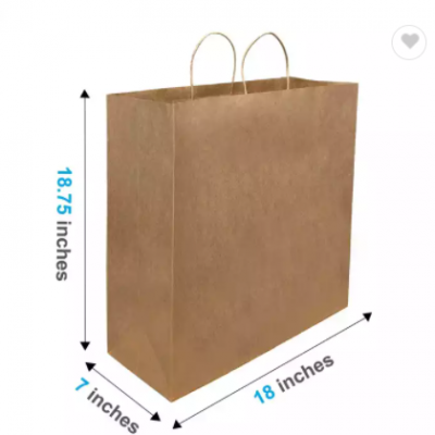 Kraft Paper Bags with Twisted Handles 18x7x18.75 inches