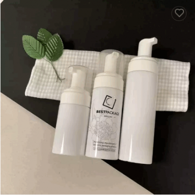 cleanser 150ml white plastic mousse foam pump bottle