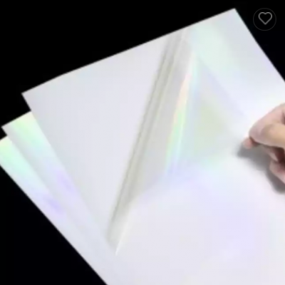 Holographic laser transparent rainbow waterproof quick-drying inkjet self-adhesive printing paper