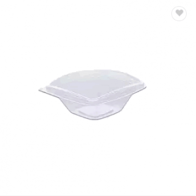 Disposable plastic salad bowl with lid