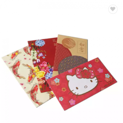 Small festival gift packaging custom made red paper envelope customized chinese new year red pocket