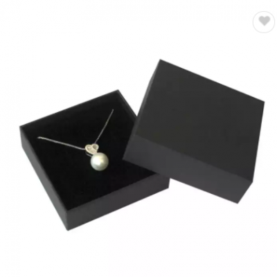 Necklace ring gift boxes with magnetic lid luxurious black small jewelry gift box