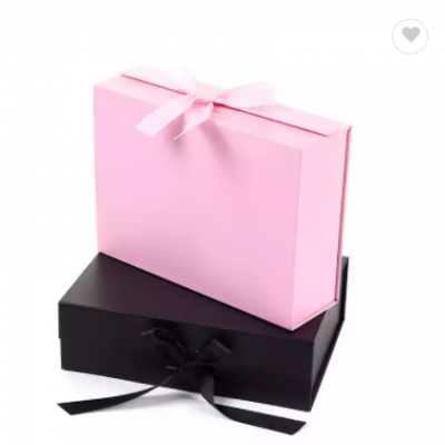 Packaging cardboard gift box for gift sets with ribbon luxury bridesmaid proposal gift box set