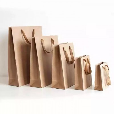 Custom Logo Printed Cheap paper bag Manufacturer 100% Biodegradable Shopping Brown Gift Clothing Pap