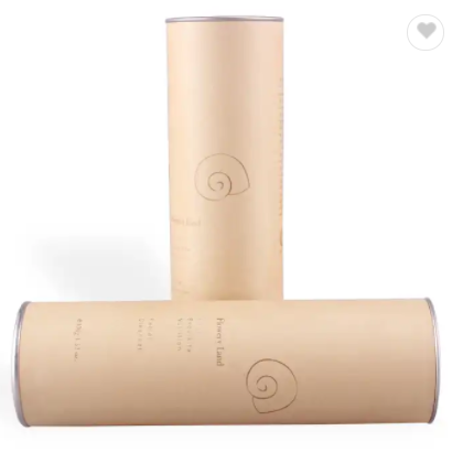 Eco friendly customized kraft paper tube round scented tea paper box cylinder packaging with aluminu / 2