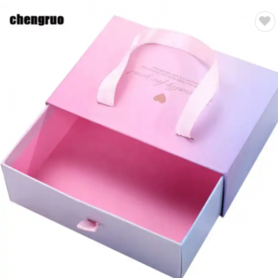 Chengruo Stock Verpakking Dozen Regalos Personalizados Slide Drawer Jewelry Gift Packaging Paper Box