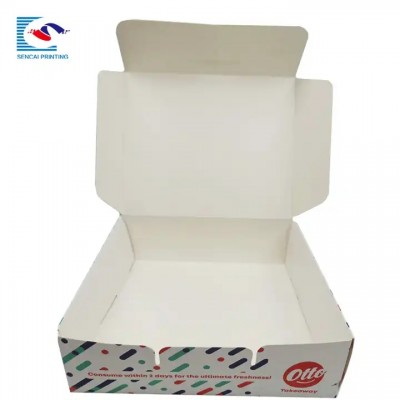 SENCAI Free Sample Customized Logo Printed Food Grade Art Paper Box Donut Box