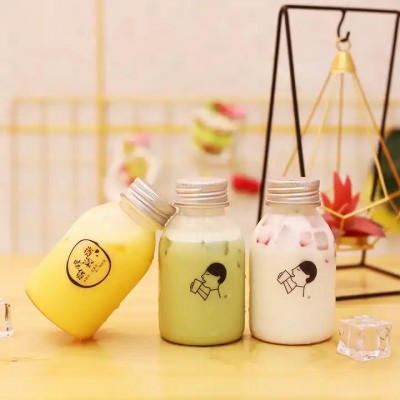 Recyclable Cold Pressed Juice PET Bottle Milk Bottles Food Grade Plastic Screen Printing 270 Ml 500