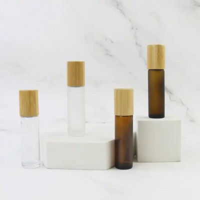 Hot Selling 10ml Thickened Transparent/Amber/Frosted Roll on Glass Bottle