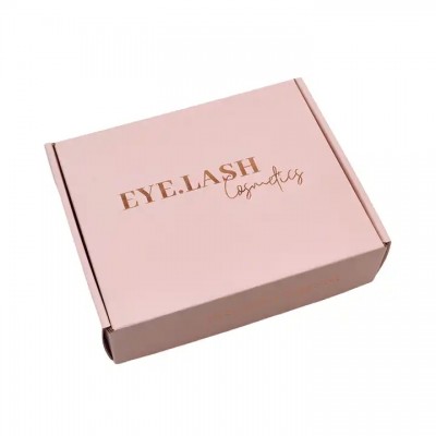 HOT Trending Eyelash / Beauty / Cloth Pink Mailer Paper Custom Shipping Boxes Logo Gift Delivery Mai