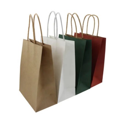 Recyclable Custom Paper Bags With Handle Paper Shopping Bag With Logo Paper Kraft Bag With With With