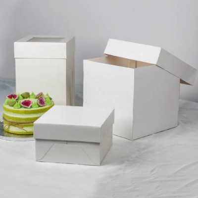 Plain White Wedding Afternoon Tea And Folding 6 inch Take Custom Cake Boxes