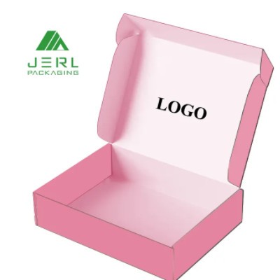 Custom Die Cut Mailing Box Carton Flat Pip Pink Shipper Postage Boxes with Logo