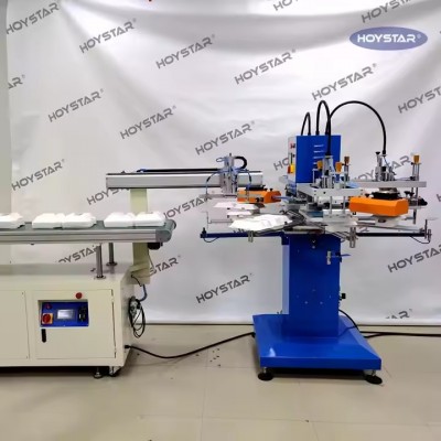 3 Color 8 Workstation Automatic Foam Box Screen Printing Machine