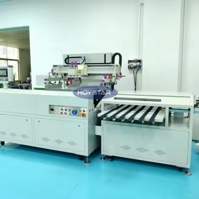 plastic PET Film PVC Sheet screen printing machine with auto loading impression uv paper sheet maqui